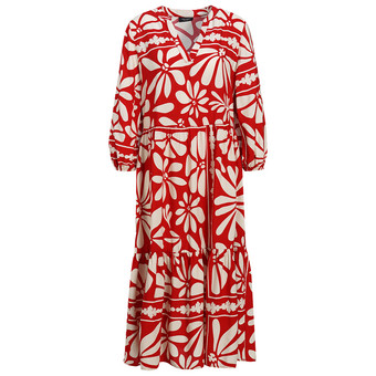 Damen Maxikleid mit Allover-Muster