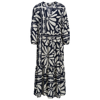 Damen Maxikleid mit Allover-Muster