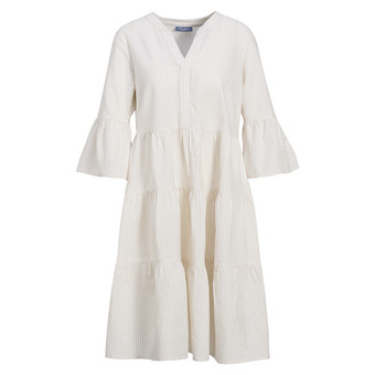 Damen Kleid in Seersucker-Struktur