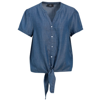 Damen Bluse in Denim-Optik