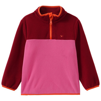 Mädchen Fleecepullover mit Farbteilern