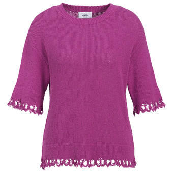 Damen Strickshirt mit Wellenbündchen