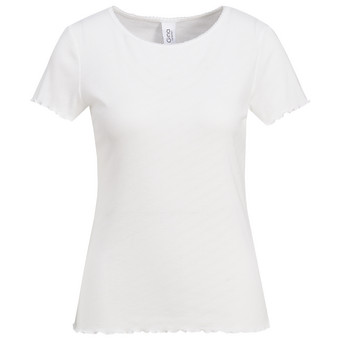 Damen T-Shirt mit Ringelsaum