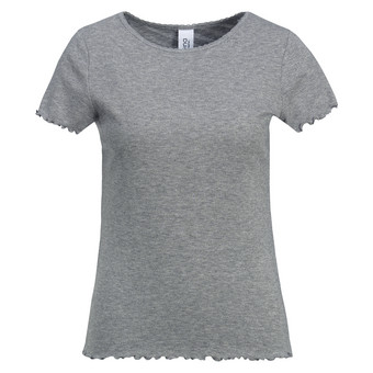 Damen T-Shirt mit Ringelsaum