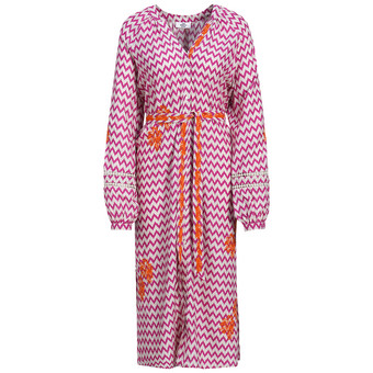 Damen Midikleid mit Zick-Zack-Muster