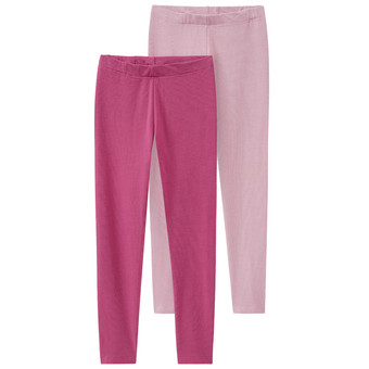 2 Mädchen Leggings mit Bio-Baumwolle