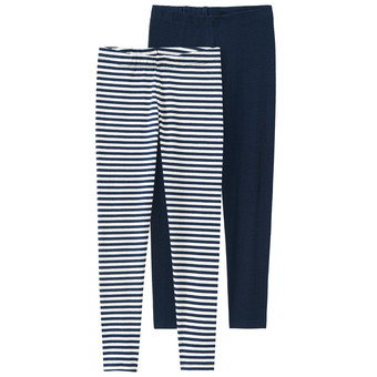 2 Mädchen Leggings mit Bio-Baumwolle