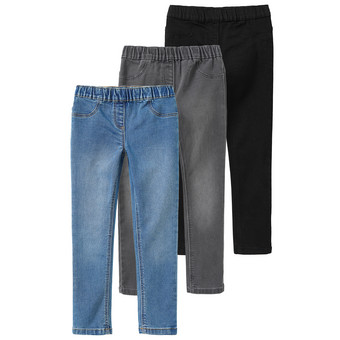 3 Mädchen Jeggings mit Stretch-Bund