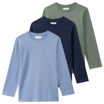 3 jongensshirts met lange mouwen