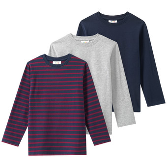 3 jongensshirts met lange mouwen