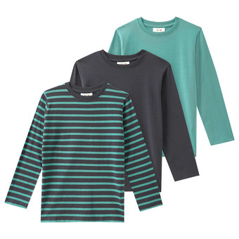 3 jongensshirts met lange mouwen