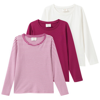 3 Mädchen Langarmshirts im Set