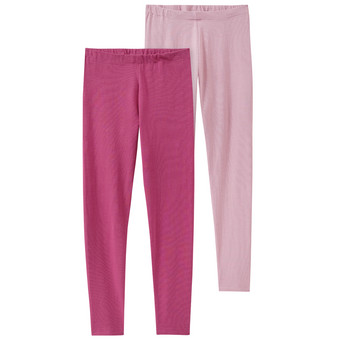 2 Mädchen Leggings mit Bio-Baumwolle