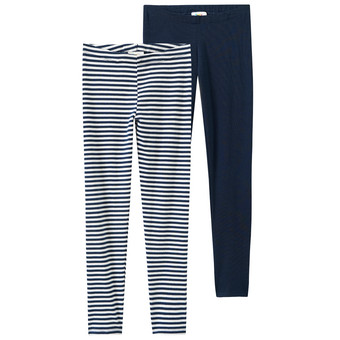 2 Mädchen Leggings mit Bio-Baumwolle