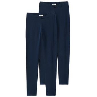 2 Mädchen Leggings mit Bio-Baumwolle
