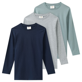 3 Jungen Langarmshirts im Basic-Look