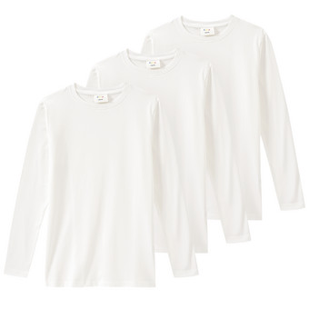 3 Kinder Langarmshirts im Basic-Look