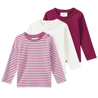 3 Baby Langarmshirts im Set