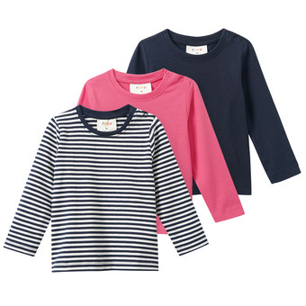 3 Baby Langarmshirts im Set