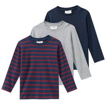 3 Jungen Langarmshirts im Basic-Look