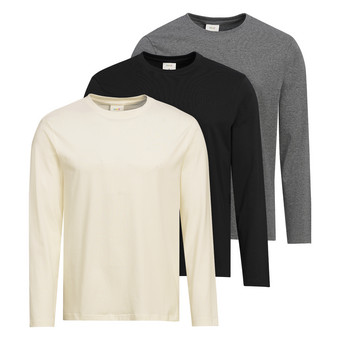 3 Herren Langarmshirts im Basic-Look