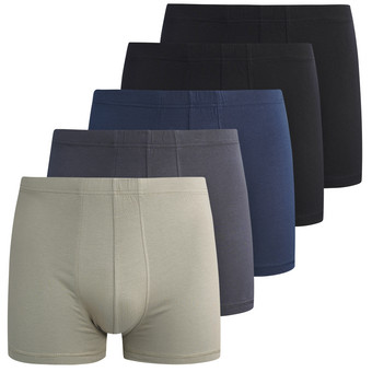 5 herenboxershorts met biologisch katoen