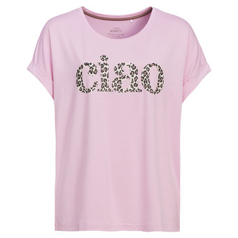 Dames-T-shirt met overslagmouwen