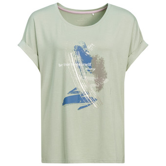 Dames-T-shirt met overslagmouwen