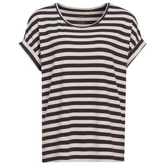 Dames-T-shirt met vaste turn-ups