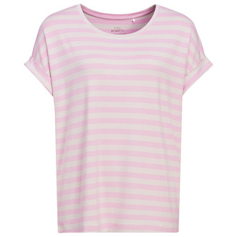 Dames-T-shirt met vaste turn-ups