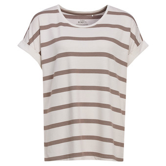 Dames-T-shirt met vaste turn-ups