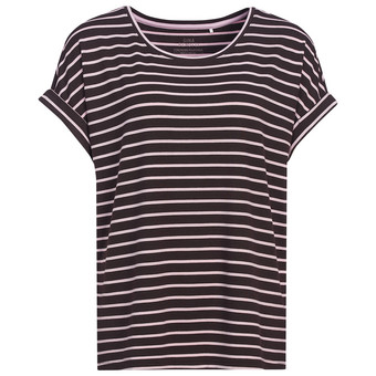 Dames-T-shirt met vaste turn-ups