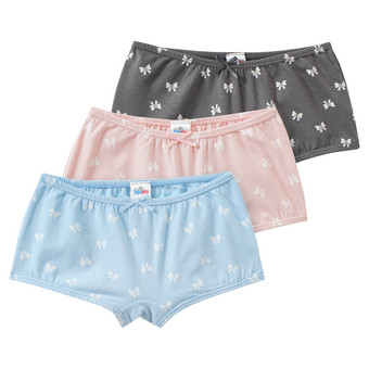 3 Mädchen Pantys mit Schleifen-Print