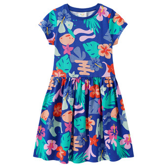 Mädchen Kleid im Tropical-Look
