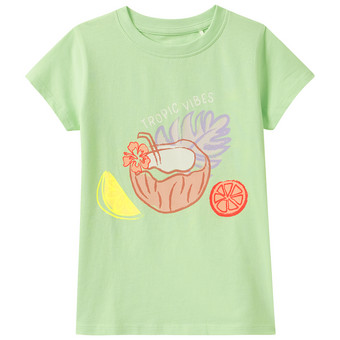 Mädchen T-Shirt mit Neon-Print