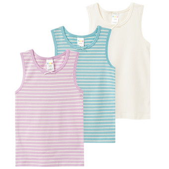 3 Baby Unterhemden mit Bio-Baumwolle