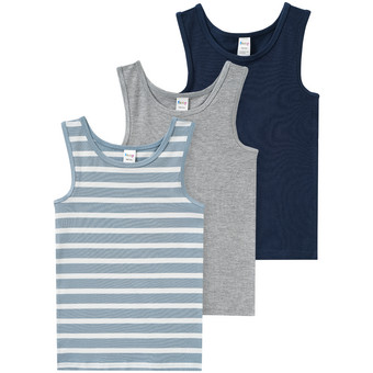 3 Jungen Unterhemden mit Bio-Baumwolle