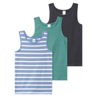 3 Jungen Unterhemden mit Bio-Baumwolle