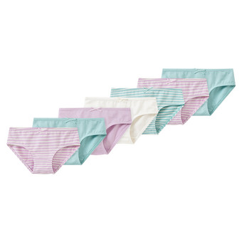 7 Mädchen Slips aus Bio-Baumwolle