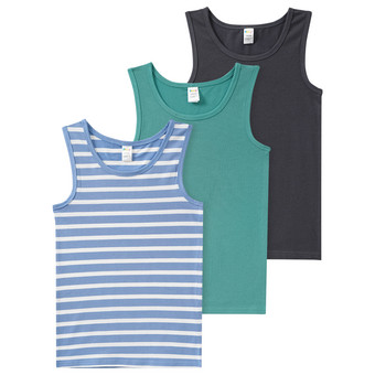 3 Jungen Unterhemden mit Bio-Baumwolle