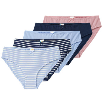 5 Mädchen Slips mit Bio-Baumwolle