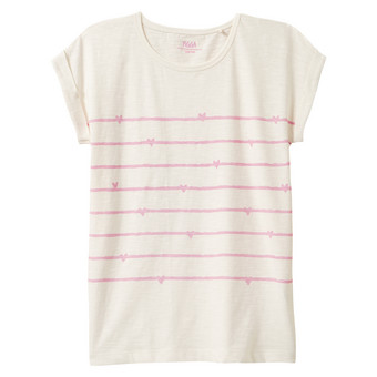 Mädchen T-Shirt mit Herz-Print