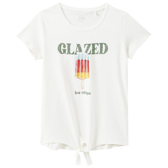 Mädchen T-Shirt mit Knotendetail