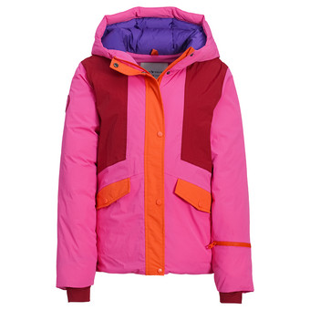 Dames-sneeuwjas met kleuraccenten