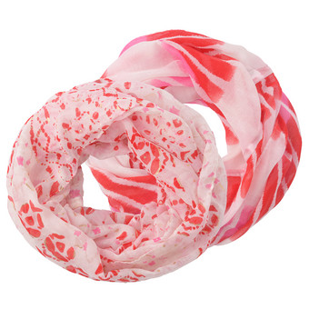 2 Damen Rundschals mit Allover-Print