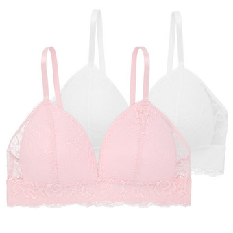 2 Damen Bralette-BHs mit Spitze