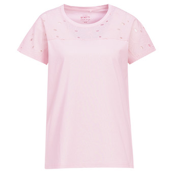 Damen Schlafshirt mit Lochspitze