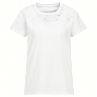 Damen Schlafshirt mit Lochspitze