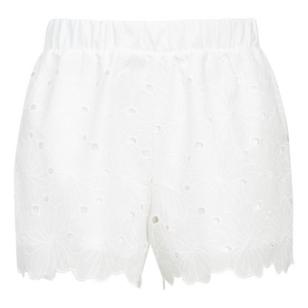 Damen Schlafshorts mit Lochspitze