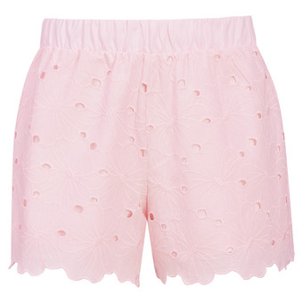 Damen Schlafshorts mit Lochspitze